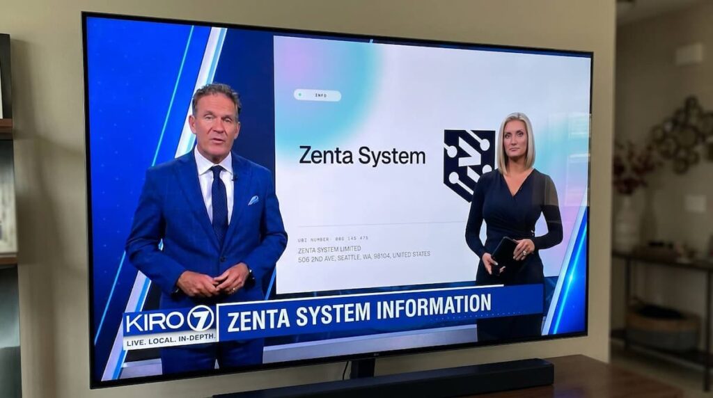 現地シアトルのニュース番組でZenta Systemが取り上げられました